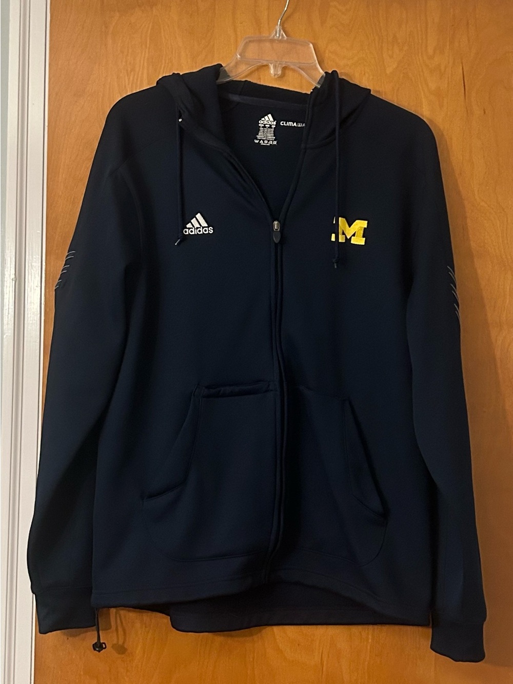adidas Navy Full-Zip ClimaWarm Hoodie size M